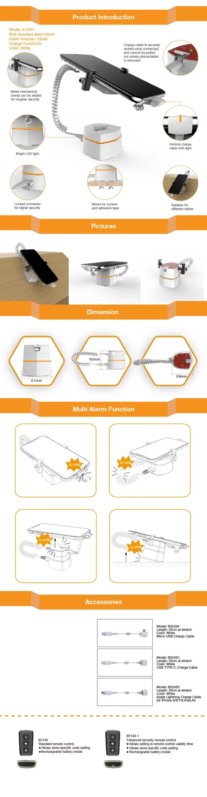 ZXA105H Mobile Phone Security Holder
