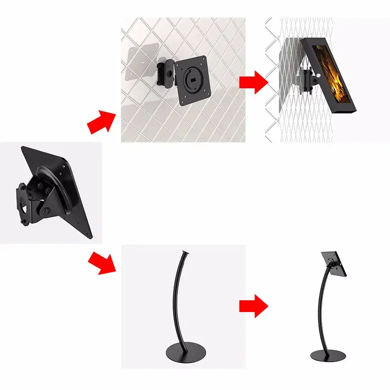 Rotating Curved Display Floor Stand Holder