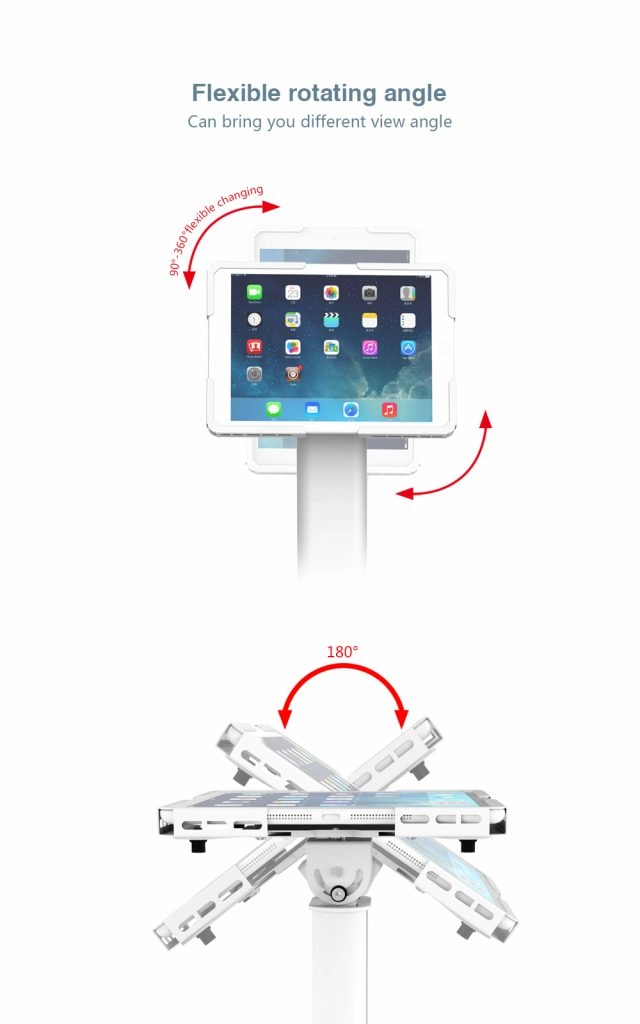 ZXS31 Adjustable Kiosk Floor Tablet Display Stand - Universal Tablet Holder - 1