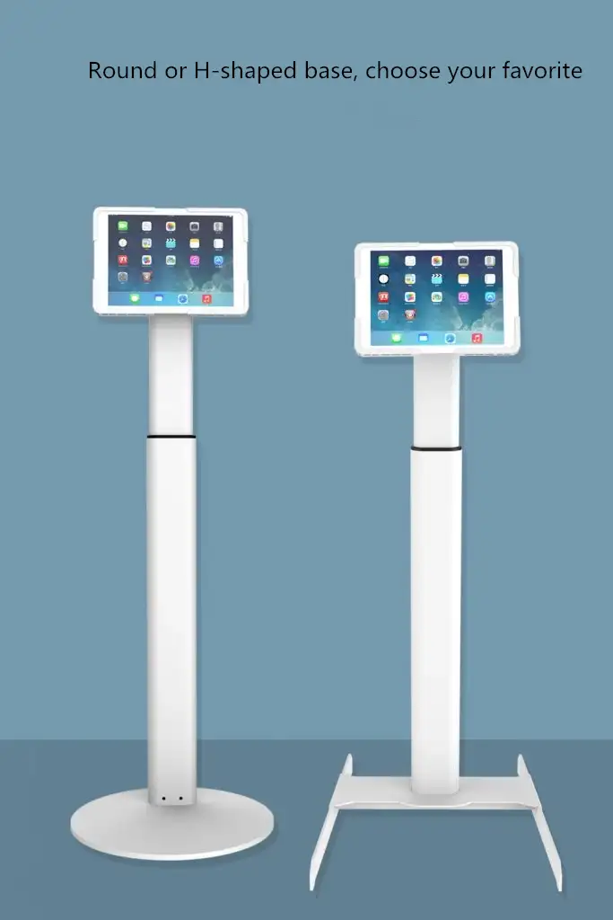 ZXS31 Adjustable Kiosk Floor Tablet Display Stand - Universal Tablet Holder - 5