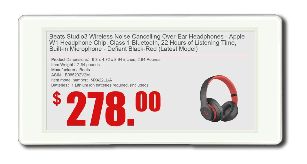 ZXL266 Electronic Price Tag