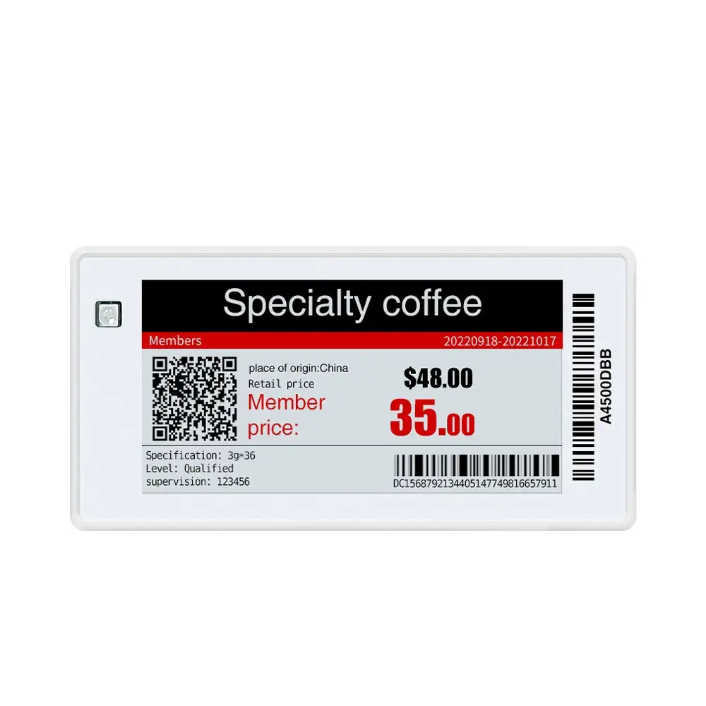 ZXL266 Electronic Price Tag
